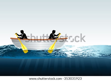 Contrasting Direction-Business concept of ineffective navigation