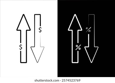 Contrasting Financial Growth and Percentage Change.