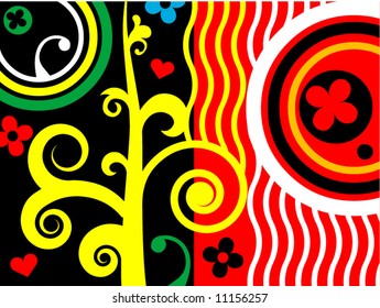 design floral contrastante