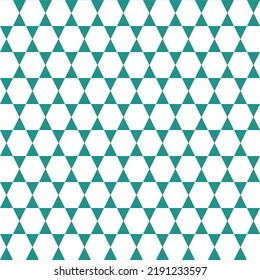 Contrasting geometric seamless pattern with triangular triangles, green emerald white background for scrapbooking and design