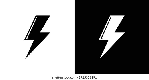 O conjunto de ícones de silhuetas de raios contrastantes apresenta um visual impressionante com cores preto e branco nítidas e contorno em negrito. Ele transmite energia.