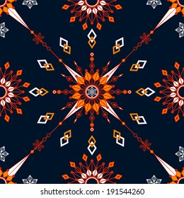 Contrasting symmetrical pattern of geometric shapes