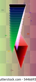 contrasting view of triangles and stroke