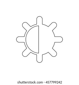 contrasts  - black vector icon