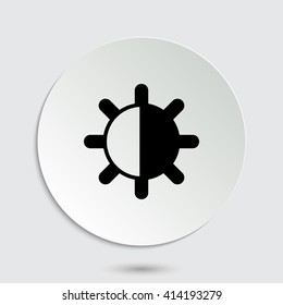contrasts - black vector  icon with shadow