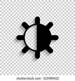 contrasts - black vector  icon with shadow