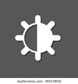 contrasts - white vector  icon with shadow