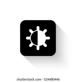 contrasts - white vector  icon with shadow