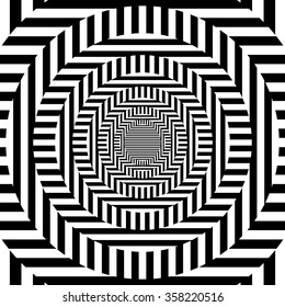 Contrasty abstract image with lined texture. Vector art.