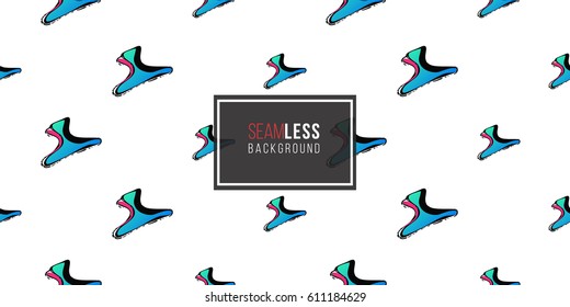 Contrasty seamless pattern with hairclip for beauty salons or shops. Inspired by fashion professional hairdressers tools. Vector background with isolated elements on white backdrop.