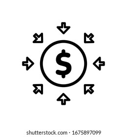 contribuir símbolo de donación colectiva vector