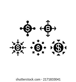Contribute Icon Set Vector Symbol Design Illustration