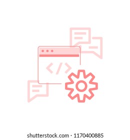 Contribute settings Contribution Management Flat modern vector style