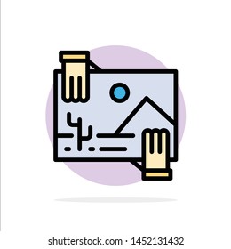 Contribution, Distribution, Dividend, Image, Photo Abstract Circle Background Flat color Icon