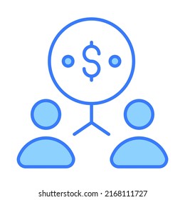 contribution Finance Related Vector Line Icon. Editable Stroke Pixel Perfect.