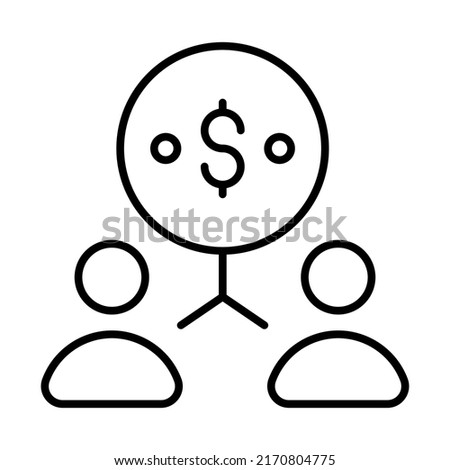 contribution Finance Related Vector Line Icon. Editable Stroke Pixel Perfect.