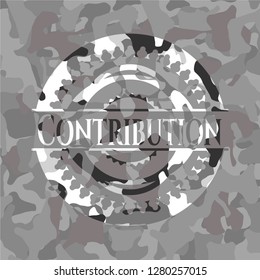 Contribution grey camouflage emblem