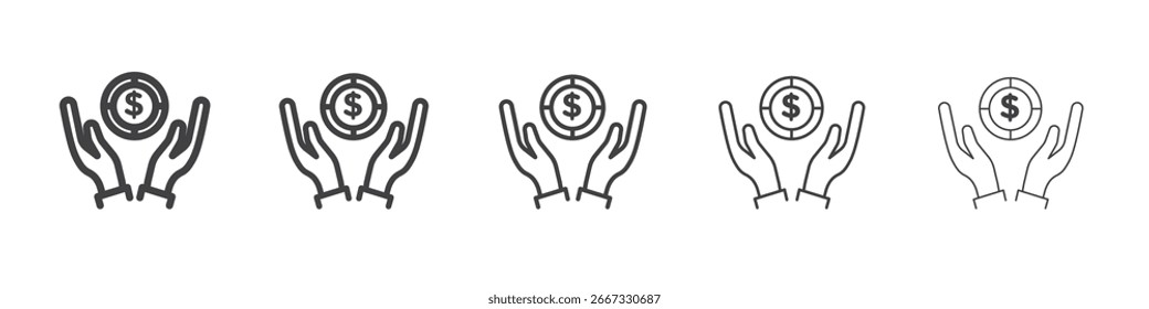 Diseño de ícono de contribución, logotipo, App, interfaz de usuario. Ilustración vectorial, EPS