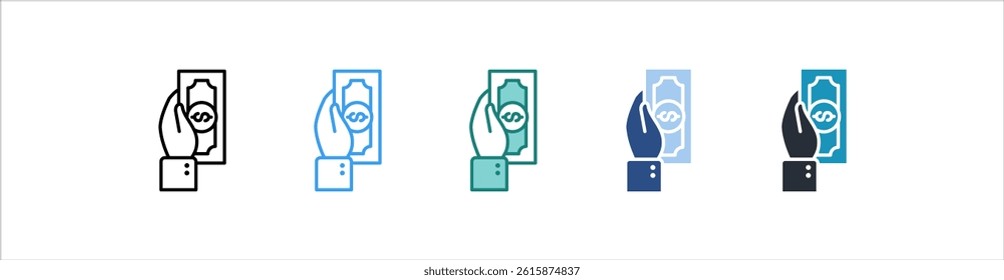 Contribution Icon In Different Style Vector