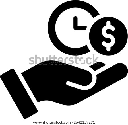 Contribution Icon Glyph Vector Illustration