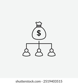 Contribution icon isolated on white background