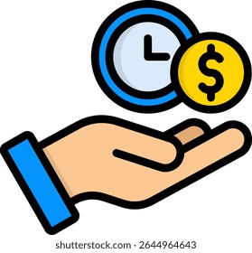 Ícone de Contribuição Ilustração de Vetor de Cor Linear