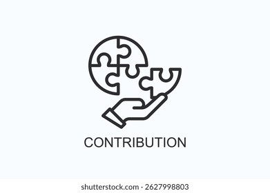 Contribution Icon Or Logo Isolated Vector Illustration