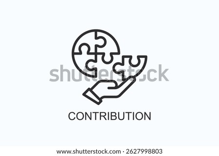 Contribution Icon Or Logo Isolated Vector Illustration