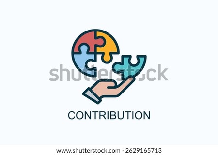Contribution Icon Or Logo Isolated Vector Illustration