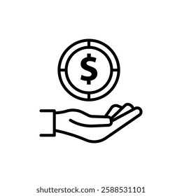 Contribution icon logo sign set vector outline