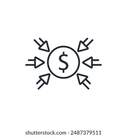 Contribution icon. vector.Editable stroke.linear style sign for use web design,logo.Symbol illustration.