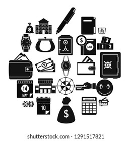 Contribution icons set. Simple set of 25 contribution vector icons for web isolated on white background