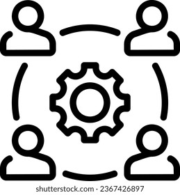 Contribution line icon illustration vector