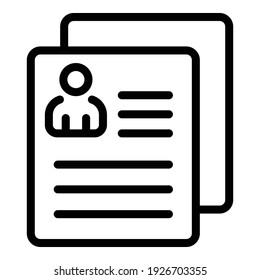 Contribution member icon. Outline contribution member vector icon for web design isolated on white background