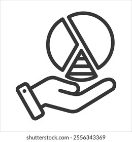 Contribution Outline Icon Vector Illustration