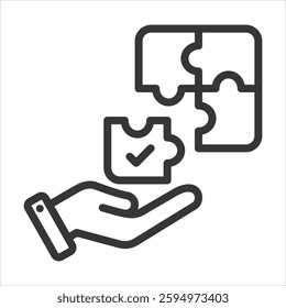Contribution Outline Icon Vector Illustration