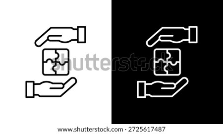 Contribution Outline White Icon Set Design