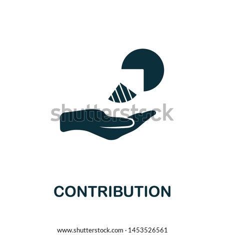 Contribution vector icon illustration. Creative sign from investment icons collection. Filled flat Contribution icon for computer and mobile. Symbol, logo vector graphics.