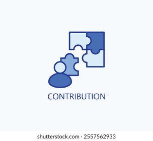 Contribution vector, icon or logo sign symbol illustration