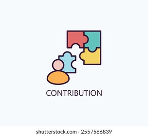 Contribution Vector, Icon Or Logo Sign Symbol Illustration