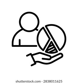Contributor Line Icon Vector Illustration