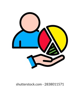 Contributor Lineal Color Icon Vector Illustration