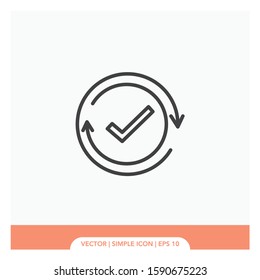 Control approve Icon Vector Illustration