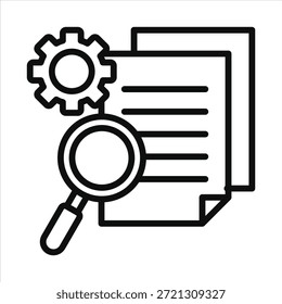 Ícone Controlar Auditoria. Ilustração de contorno de vetor simples.