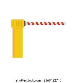 Icono de barrera de control. Ilustración plana del icono del vector de barrera de control aislado en el fondo blanco