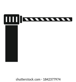 Icono de barrera de control. Ilustración simple del icono del vector de barrera de control para el diseño web aislado en fondo blanco