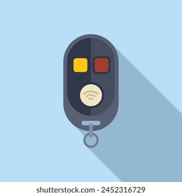 Control boot key icon flat vector. Smart security. Transport control