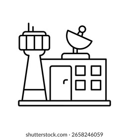 Ícone de estilo de ilustração de contorno de Vetor de Construção de Controle