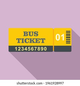 Control bus ticket icon. Flat illustration of Control bus ticket vector icon for web design