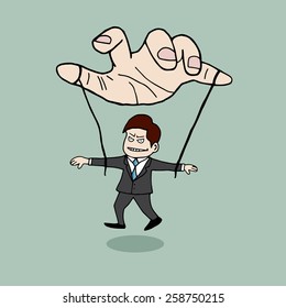 Control businessman vector